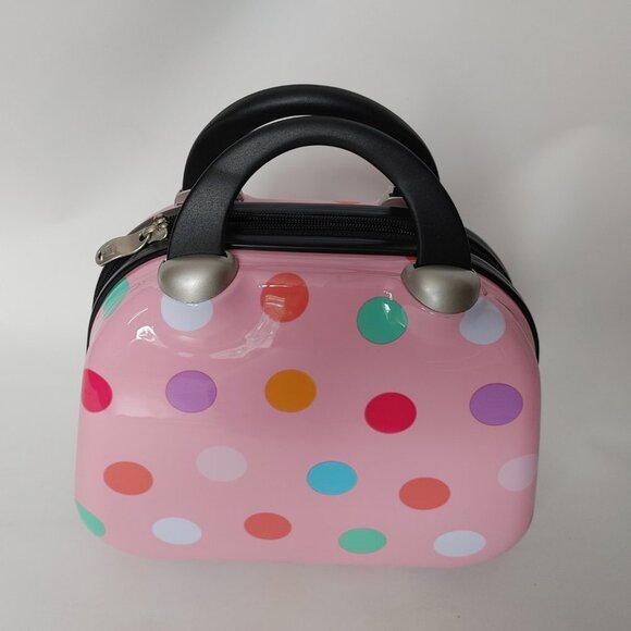 Heys Fashion Hardside PINK Polka dot Luggage Carry On - Picture 6 of 9